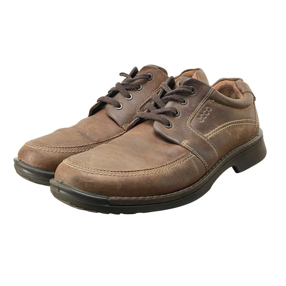 Ecco‎ Fusion Seawalker Brown Leather Oxford Shoes Men's Size EU 44 US 10-10.5